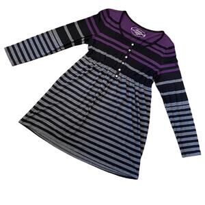 SOMA Purple Black Grey Lounge Dress Medium